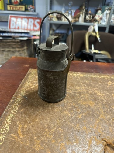 Antique pewter miniature milk - miniature,