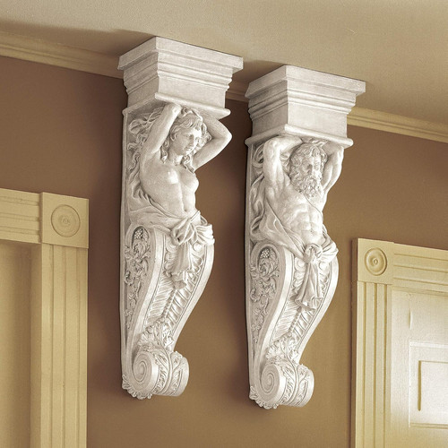 Telamon wall sculpture - telamon,