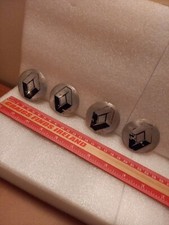 Renault Alloy Brushed Steel Wheel Centre Cap Badge 50mm X4 