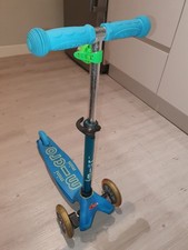 Turquoise Mini Micro Deluxe three wheel scooter adjustable handlebar new grips 