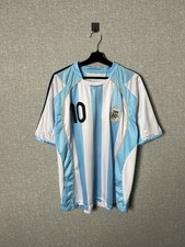 🇦🇷 Argentina Logo Football Retro Jersey #10 Diego Maradona Vintage Size L