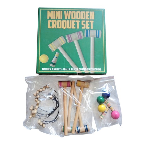 Mini wooden croquet set - mini,