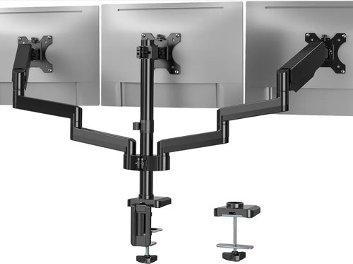 Triple monitor stand desk - monitor,
