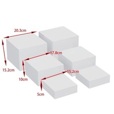 Acrylic 3-Tier Wedding Cake Display Stand Perspex Cake Risers, 20, 17, 15 Cm
