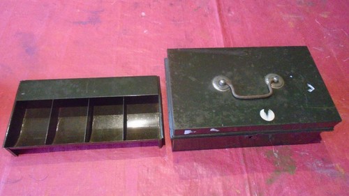 Vintage metal deeds box - metal,