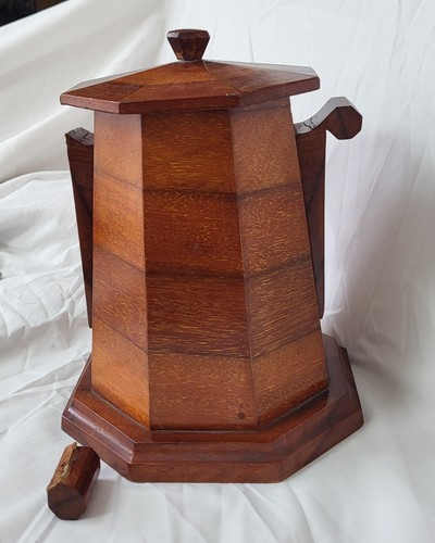Vintage octagonal wooden - vintage,