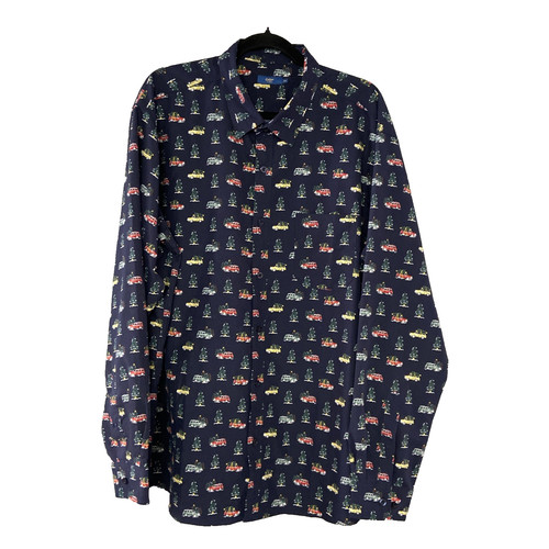 Christmas shirt mens - shirt, navy