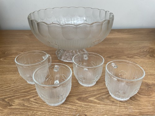 Vintage punch bowl cup set - bowl,
