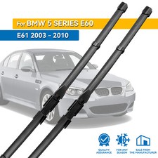 2Pc Front Windscreen Wiper Blades Set For BMW E60 61 E63 E64 24"23" Rubber Flat