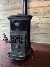 Godin Stove Cast Iron Pewter Finish Gas Model Belle  Epoque Style French Stove..