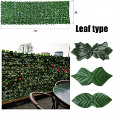 1Pcs 3M Artificial Hedge Ivy Leaf Garden Fence Wall Privacy Balcony Screening --