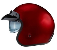 VIPER RS-V06 OPEN FACE PLUS JET SCOOTER MOTORCYCLE RETRO HELMET MOD BURGUNDY RED