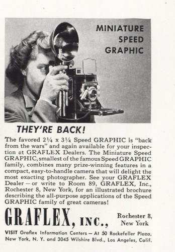 1946 graflex miniature speed - 1946, graflex: