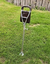 Vintage Gamebird England Shooting Stick Light Handle Leather walking Foldin Seat