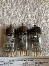 3x E88CC CV2492 Gold Pin Valve