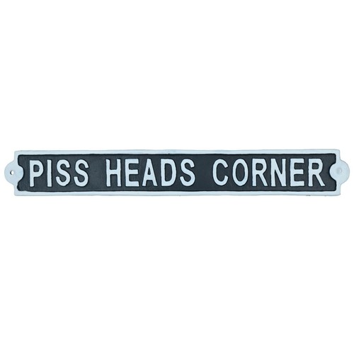 Piss heads corner cast iron - heads,