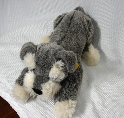 Steiff schnauzer dog - dog, w/