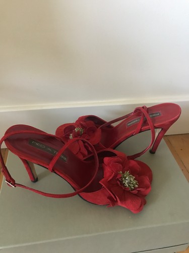 Ladies shoes size red - ladies, suede
