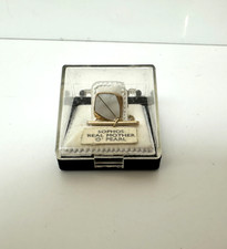 Vintage Yellow Gold Plated Tie Tack With Chain Sophos Mother Of Pearl