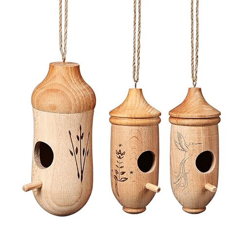 Wood hummingbird houses pack - houses,