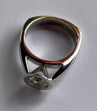 STUNNING One-of-a-Kind White Gold w Round, Brilliant Cut 1+ Carat Diamond Ring