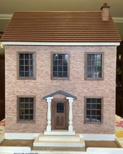 Large Georgian Style Handmade Heavy Wooden Dolls House