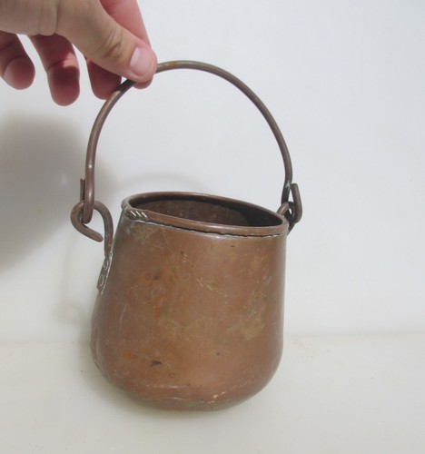 Small vintage copper bucket - vintage,
