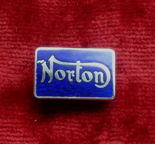 Norton motorcycle enamel lapel - norton,