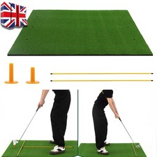 5ftx3.7ft Golf Hitting Mat Turf Mat Golf Training Aid Indoor Outdoor Practice uk