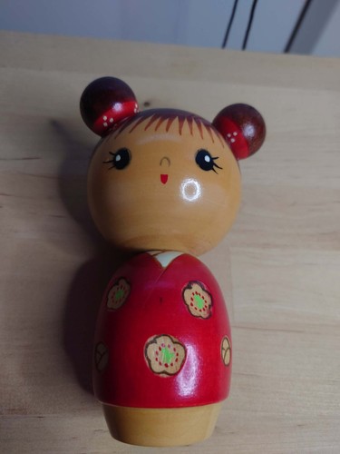 Wooden kokeshi doll mujyaki - doll,