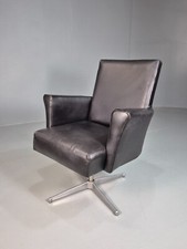 Vintage desk chair black vinyl - desk,