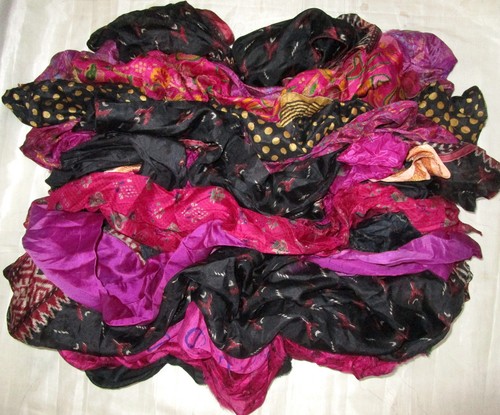 Lot pure silk antique - _,