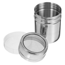  Powdered Sugar Shaker With Lid Stainless Steel Fine Mesh Shaker Powder Bottle