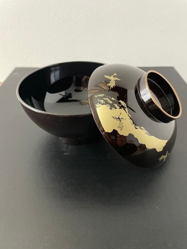 Yamanaka lacquer soup - soup, bowls
