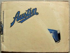 AUSTIN RANGE Car Sales Brochure Jan 1935 #1180A 20 18 16 15.9 Seven