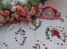 🐭 Maisy Mouse Fabric Book /Toy Bags - Handmade & Lined & With Ribbon Handles 🌻