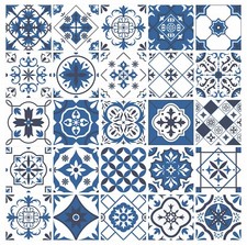 Tile Stickers Mosaic Transfers Waterproof Pack Of 24, 150mm x 150mm / 6 inch N07