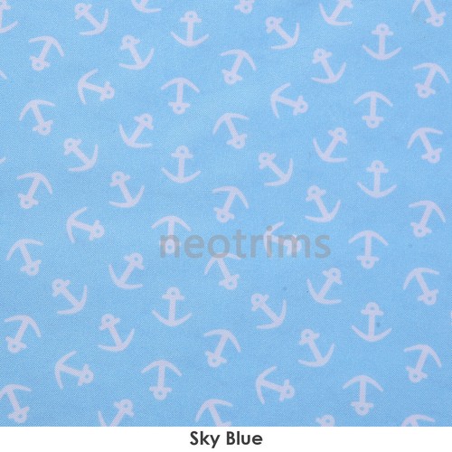 Anchor nautical print fabric - anchor,