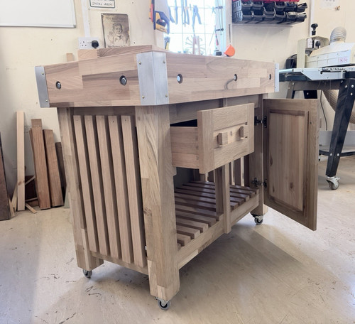 Recycled oak butchers block - oak,