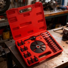 24PC Harmonic Balancer Puller Removal & Install Tool Kit Flywheel Crankshaft Set