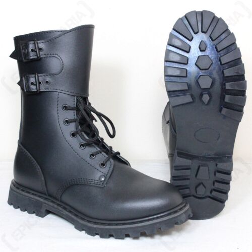 Black leather french army - black,