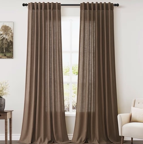 Linen look curtains 52x90 - look,