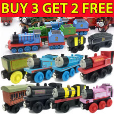 Wooden Magnetic Railway Train The Tank Engine Tender Toy Truck Cars Kids Gift