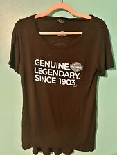 Harley-Davidson A Dusty Journey SS Open Neck Loose  Swing T-Shirt Top Size S