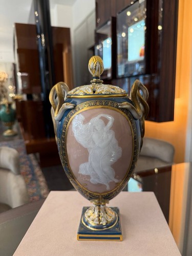 Meissen snake handle vase - snake, with