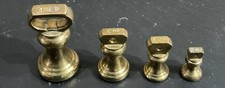 Part Set Of Vintage Imperial Brass Weights 1lb To 2oz.