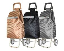 Lightweight Shopping Trolley Large Grocery Basket Strong Cart Pattern: chess