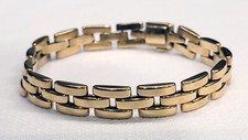 Cartier Panther Link Bracelet 3 Row 18k Yellow Gold Very Nice Condition