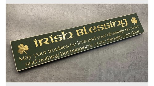 Irish blessing green and gold - irish,