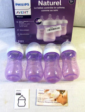 4  Baby Bottles Philips Avent Anti Colic 9 oz 1M +"New Open Box"